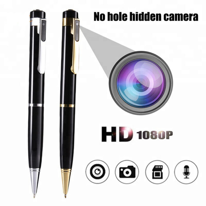 Mini Hidden Camera Pen Spy Camera HD 1080P Video Audio Recorder, Spy Gadget Body Pen Camera Portable Pocket Camera Support 128GB SD Card (Not Included) Security Cam