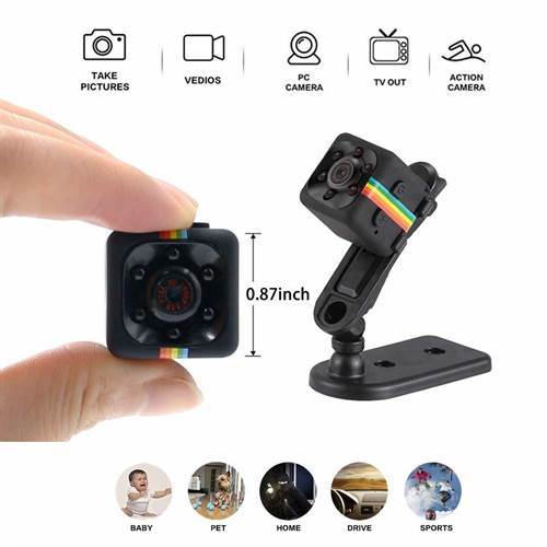 SQ11 Camera HD 1080P Night Vision Camcorder Infrared Video Recorder(Black)