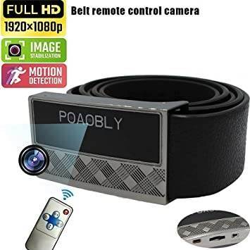 Full HD 1080P Leather Belt Buckle Camera with Motion Detection Remote control Spy Belt camera Hidden Pinhole Camera Mini DVR