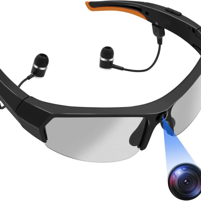 1080P Video Camera Glasses Bluetooth Sunglasses for Men Glasses with a Camera Built IN Memory Card for Sports & Outdoors