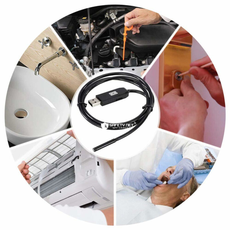 5.5mm Endoscope Camera Flexible IP67 Waterproof Inspection 6 LED borescope Camera with 5M Cable for Android & PC & - Image 4