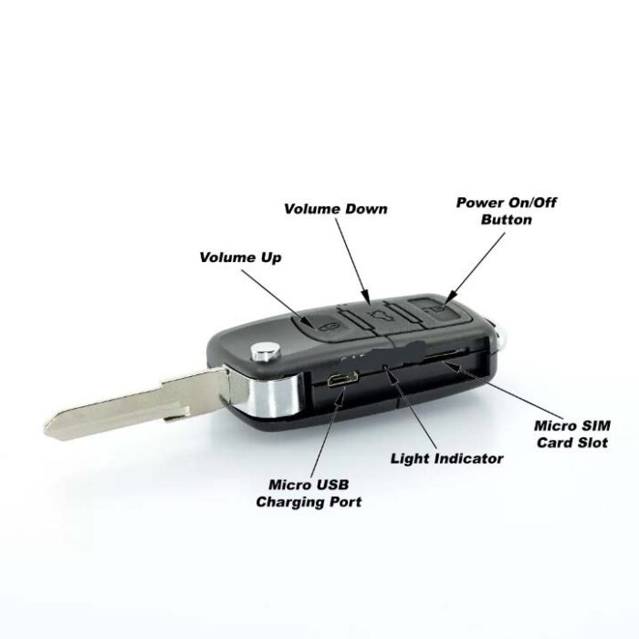 Spy Gsm Keychain With Invisible Earpiece Hidden Micro Wireless Earphone Covert Phone